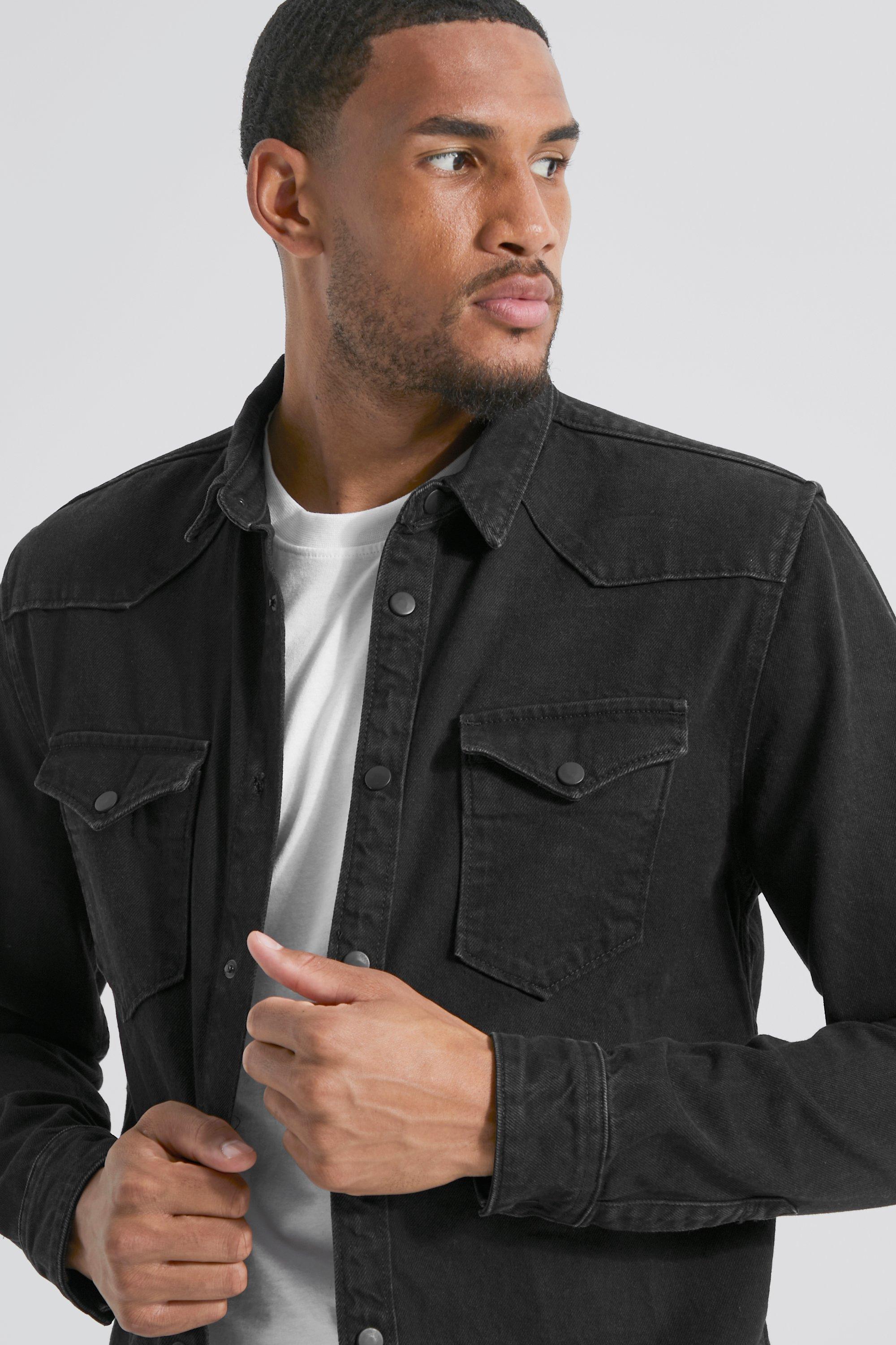 Gap black best sale denim shirt